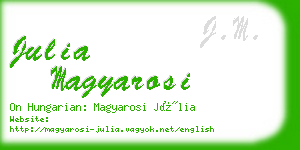 julia magyarosi business card